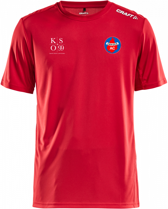 Craft - Aac Competition Tee Ss Men - Rojo & blanco