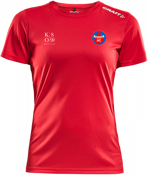 Craft - Aac Competition Tee Ss Women - Rouge & blanc